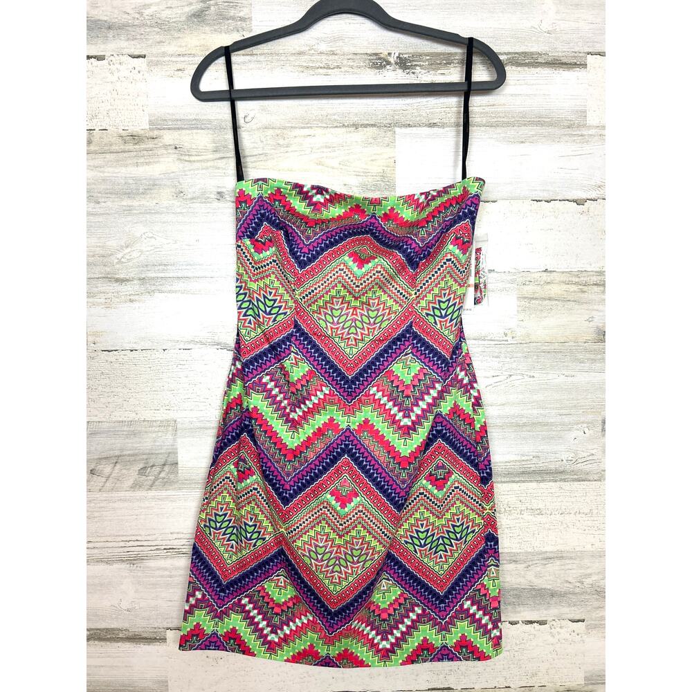 Laundry by Shelli Segal Womens 2 Callie Strapless Y2K 90s Mini Dress NEW